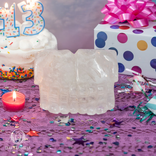 Clear Quartz Hand Bowl for Revitalizing Magick