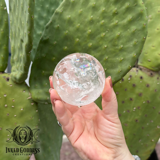 Clear Quartz Sphere for Scrying and Divination