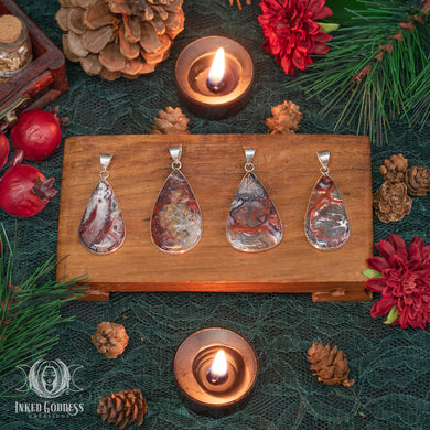 Crazy Lace Agate Teardrop Necklace for Happy Confidence