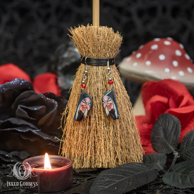 Crone Witch Acrylic Earrings for Fun Halloween Vibes