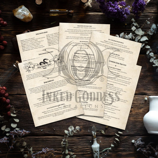 Dark Feminine Energy Book of Shadows PDF- 6 Pages- Work with Dark Goddess Energy
