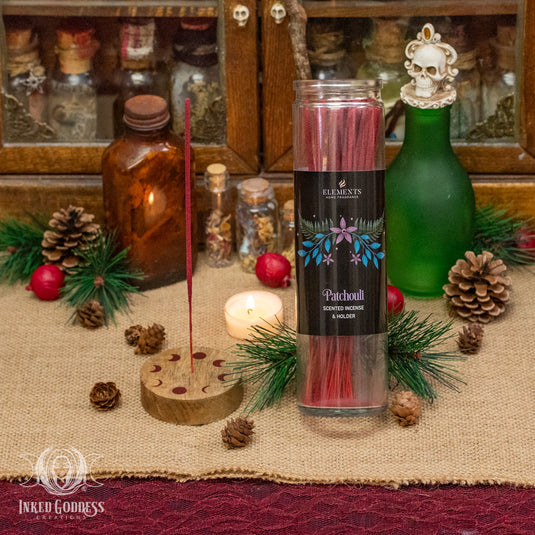 Dark Forest Incense in Glass Holder for Amplified Spellwork