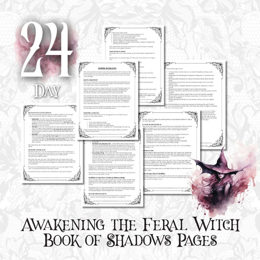 Awakening the Feral Witch Book of Shadows Pages- 31 Days of Samhain