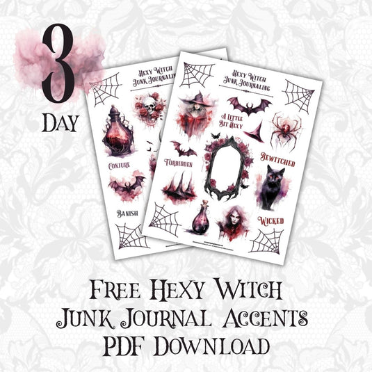 Hexy Witch Junk Journaling Set PDF Download- 31 Days of Samhain 2026