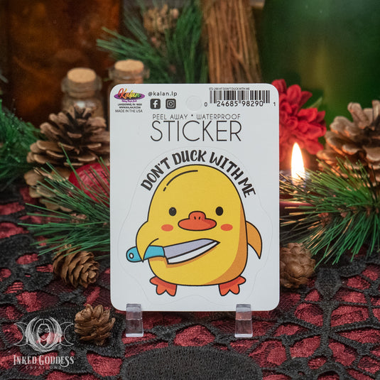 Don't Duck with Me Sticker for Funny Vibes