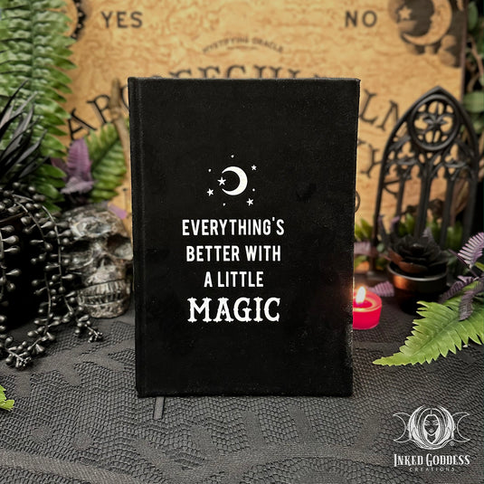 Everything's Better with Magic Velvet Journal for Documenting Spells
