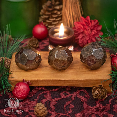 Faceted Garnet Sphere for Balancing Emotions