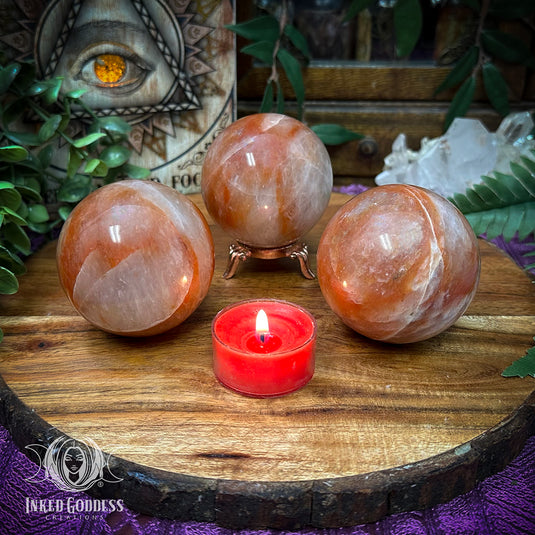 Fire Quartz Sphere for Mental Clarity & Energy Amplification
