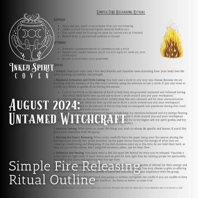 August 2024- Bonus Fire Releasing Ritual PDF- Inked Spirit Coven