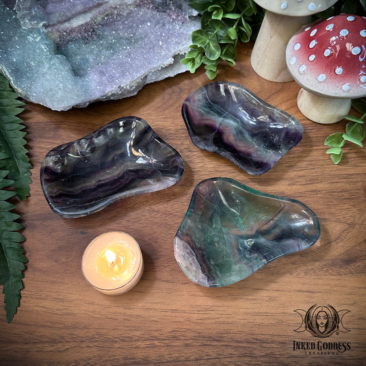 Fluorite Freeform Bowl for Amplified Mystic Visions