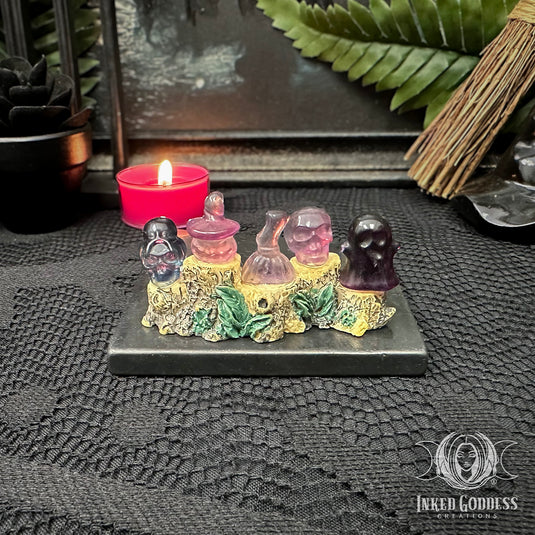 Fluorite Mini Halloween Carvings- 31 Days of Samhain 2026