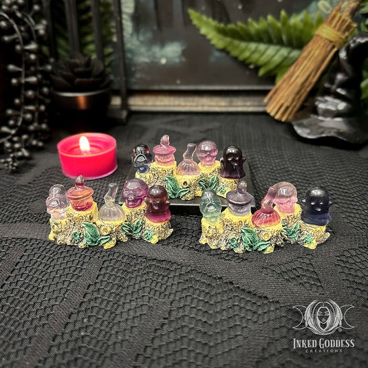 Fluorite Mini Halloween Carvings- 31 Days of Samhain 2026