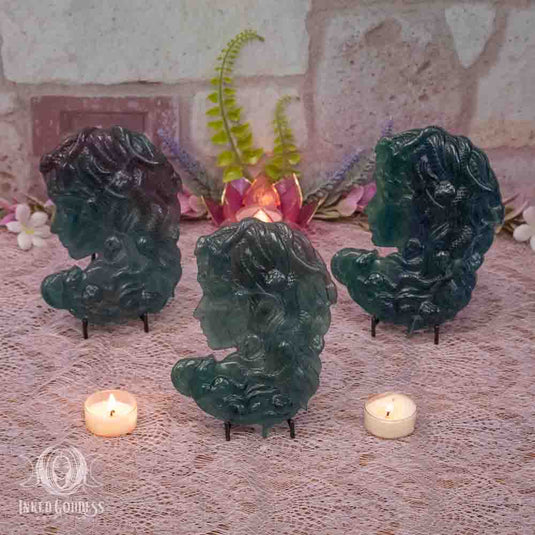 Fluorite Medusa Head for Embodying Your Feral Independence