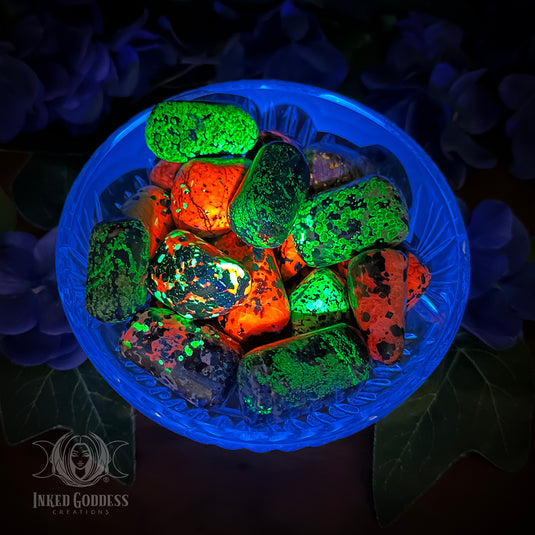 Franklinite, Willemite, Calcite Tumbled Gemstone for Not Losing Your Shit