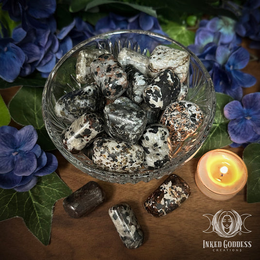 Franklinite, Willemite, Calcite Tumbled Gemstone for Not Losing Your Shit