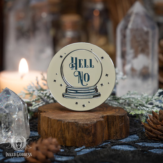 Fuck Yes/ Hell No Divination Silver Coin for Magickal Decision Making