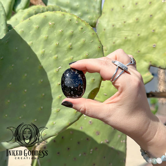 Galaxy Obsidian Palmstone for Energetic Shielding