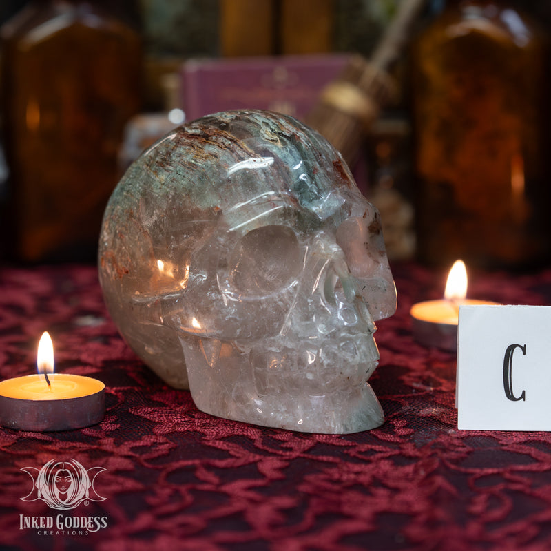 Load image into Gallery viewer, Garden Quartz Skull for Authentic Power
