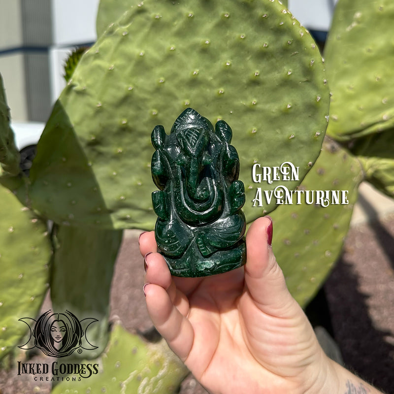Load image into Gallery viewer, Ganesh Gemstone Carving for Removing Obstacles

