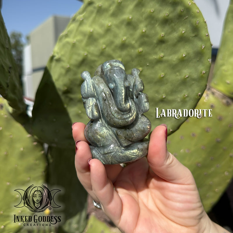 Load image into Gallery viewer, Ganesh Gemstone Carving for Removing Obstacles
