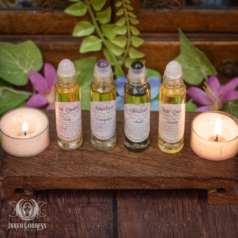 Load image into Gallery viewer, Gemstone Infused Perfume Oil- IGC Vault
