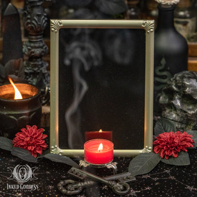 Gold Frame Scrying Mirror - OOAK