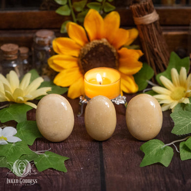 Golden Aventurine Palm Stone for Powerful Calming