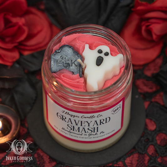 Graveyard Smash Halloween Soy Dessert Candle for Whimsical Magick