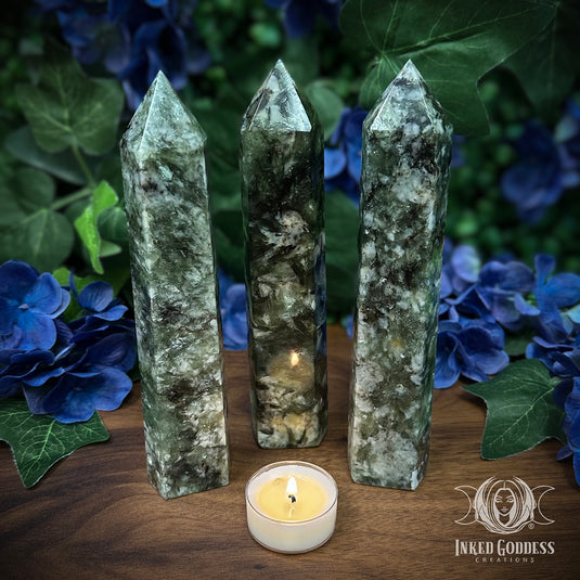 Green Mica Tower for Witches Who Are Done Running On Empty