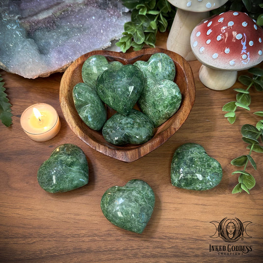 Green Opal Heart for Upleveling Your Life