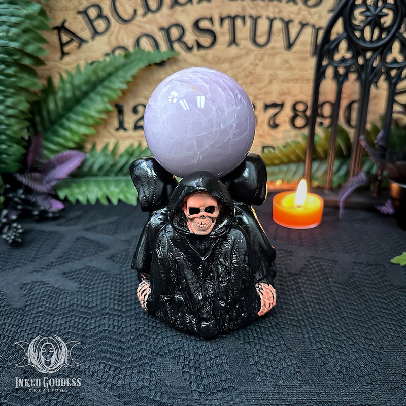 Load image into Gallery viewer, Grim Reaper Sphere Holder for Connecting with the Spirit World
