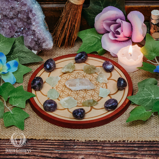 Healing Crystal Grid Set for Spiritual Realignment