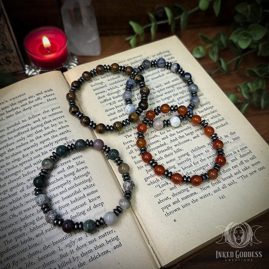 Hematite & Mixed Gemstone Bracelet for Hella Clear Thinking