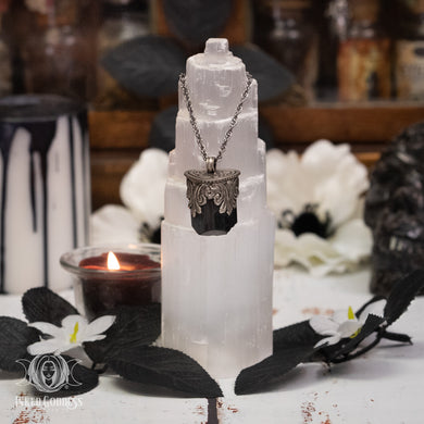 Himalayan Black Tourmaline Tibetan Necklace for Empath Protection