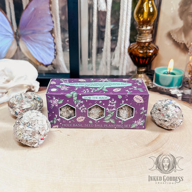 Holy Basil Seed Ball Planting Set for Positive Energy