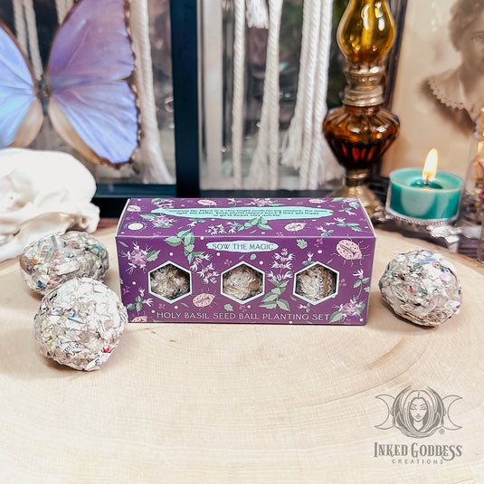 Holy Basil Seed Ball Planting Set for Positive Energy