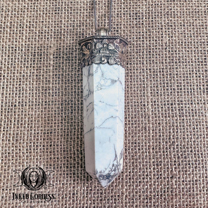 Howlite Point Tibetan Necklace for Creativity from Inked Goddess Creations