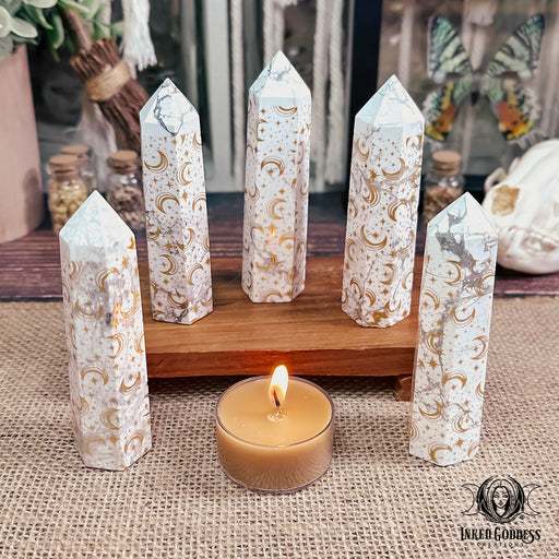 Howlite Moon Tower for Quieting the Mind
