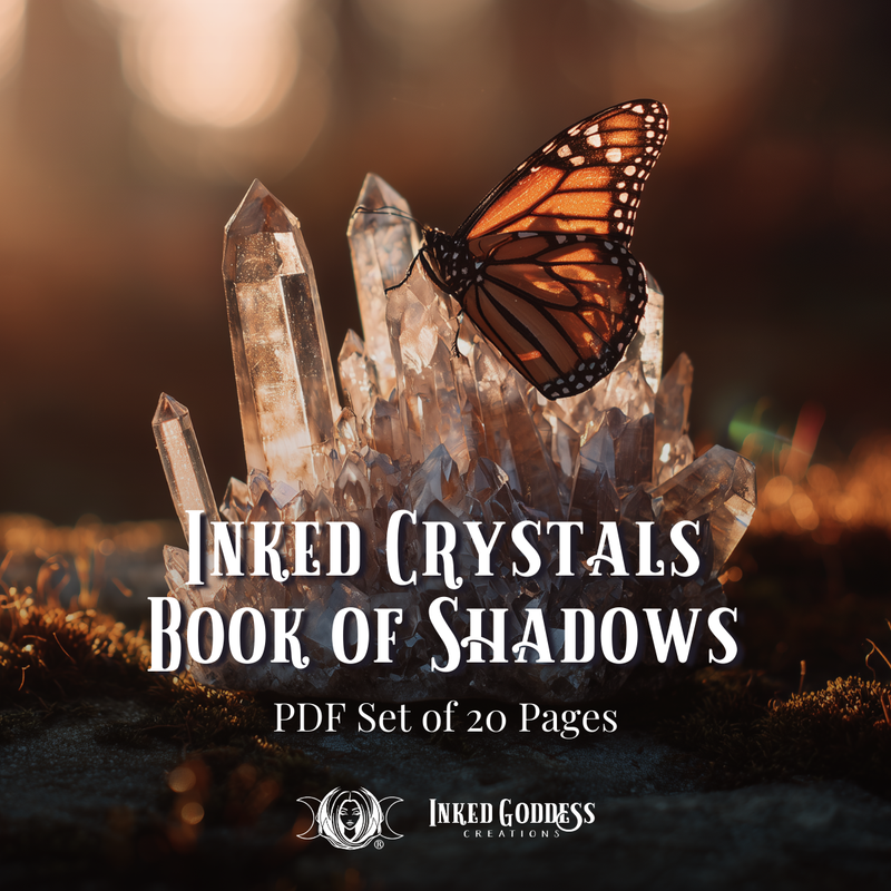 Load image into Gallery viewer, Inked Crystals Book of Shadows Pages Set - PDF Printables
