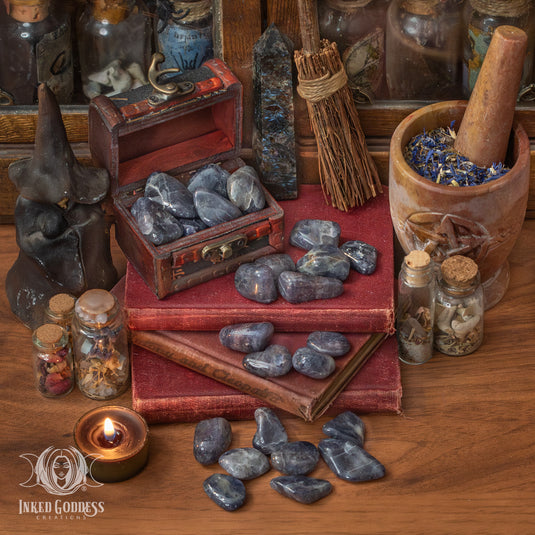 Iolite Tumbled Gemstone for Shadow Sight