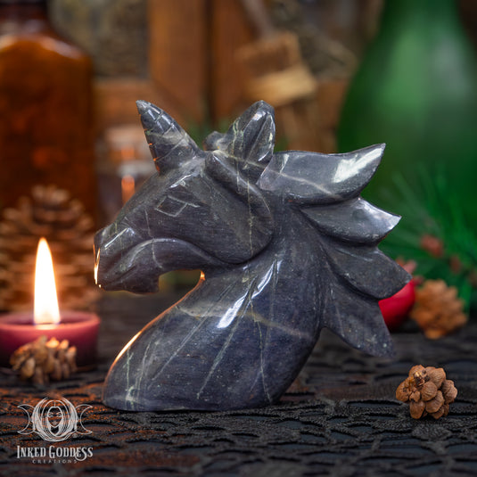 Iolite Unicorn for Enchanting Magick