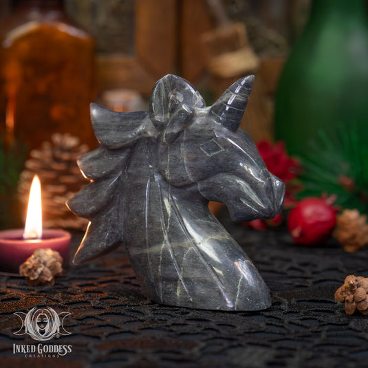 Iolite Unicorn for Enchanting Magick