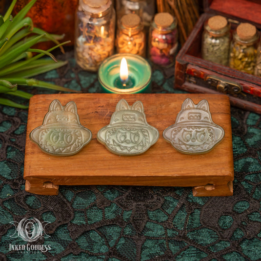 Jade Carved Labubu for Trickster Protection