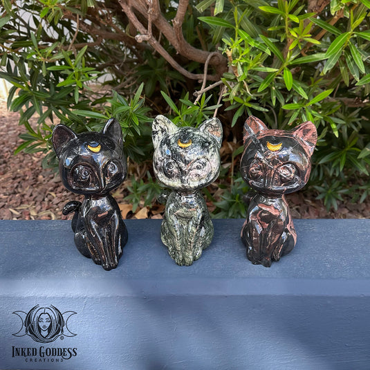 Jasper Half-Moon Cat for Protection and Grounding