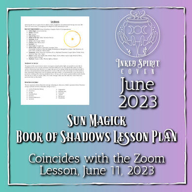 June 2023- Sun Magick Book of Shadows Pages-Inked Spirit Coven