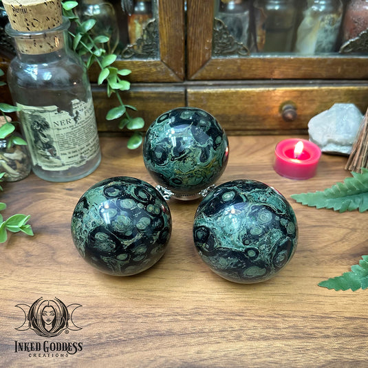 Kambaba Jasper Sphere for Discovering Your Purpose