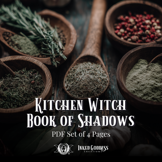 Kitchen Witch Book of Shadows Pages Set - PDF Printables