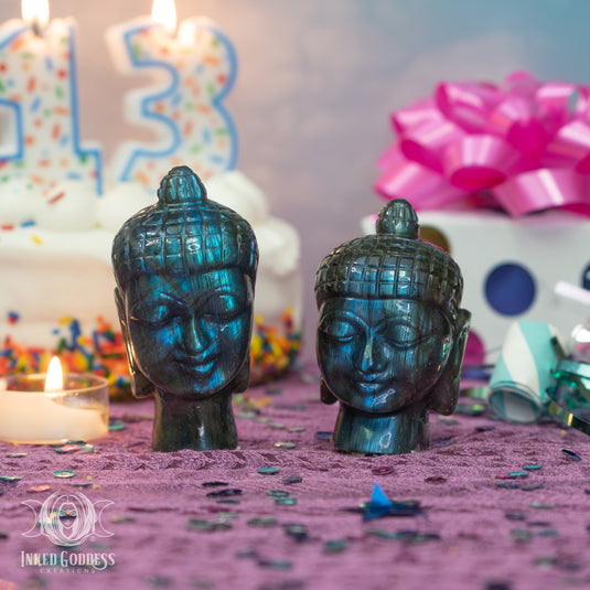 Labradorite Buddha Head for Clarity in the Chaos