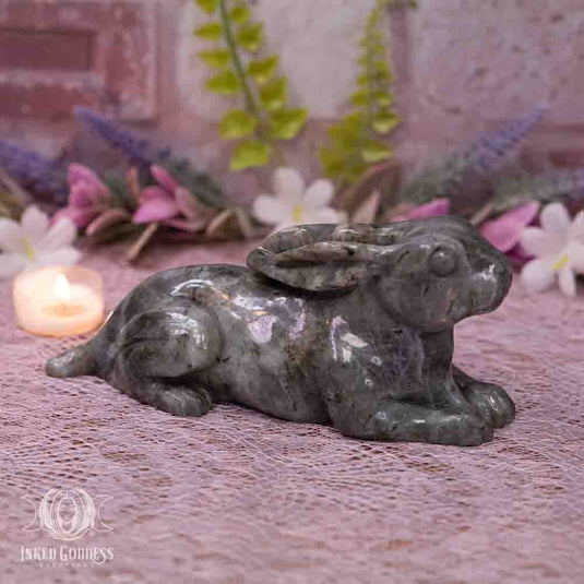 Labradorite Rabbit for Energetic Transformations