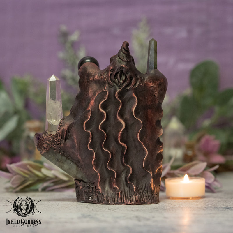 Load image into Gallery viewer, Labradorite Clay Handmade Medium Wizard for Intuitive Sight
